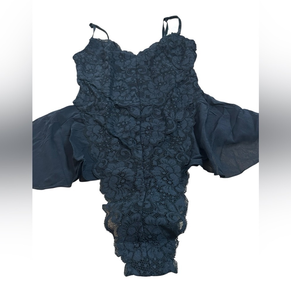 Free People Revolve HAH Sexy Maid to Wear Bodysuit in Noir Lace Sz Small NWT - Picture 5 of 13